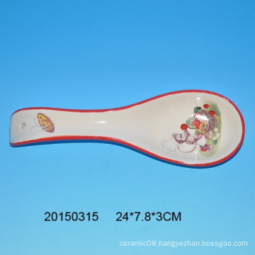 Ceramic spoon rest with monkey disign for kitchen decro